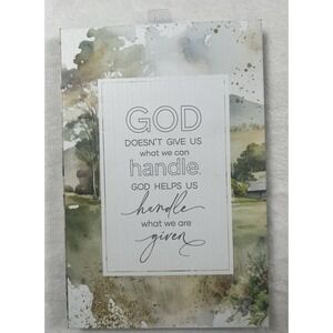 Religious Quote Strength God 6x9 Frame‎ Wood Art